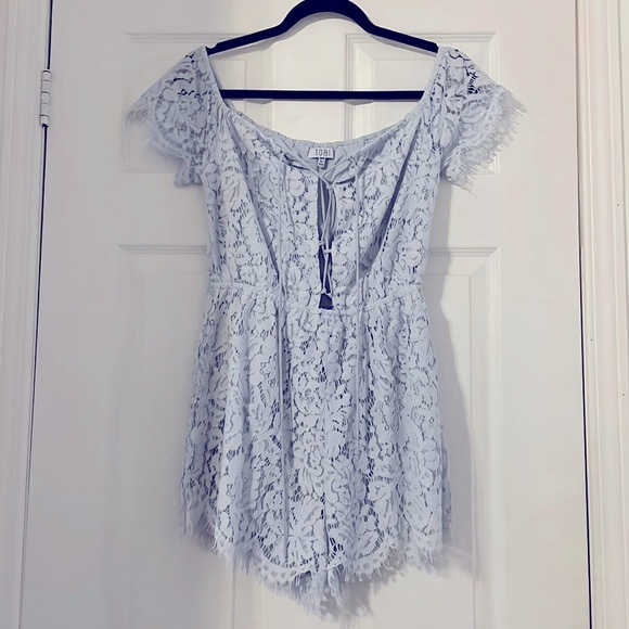 Tobi Lace Front Tie Romper - Picture 1 of 1